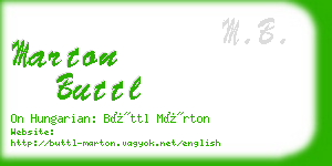 marton buttl business card